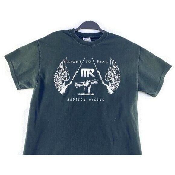 Madison Rising Right To Bear Arms T-Shirt Women's Medium Black Short Sleeve - Picture 2 of 8